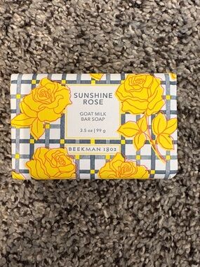 Beekman 1802 Sunshine Rose Goat Milk Soap - Yellow Floral Packaging